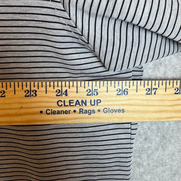 FJ Footjoy Polo Shirt Mens XXL Striped Gray Performance Wicking Golf Athletic - Picture 6 of 9